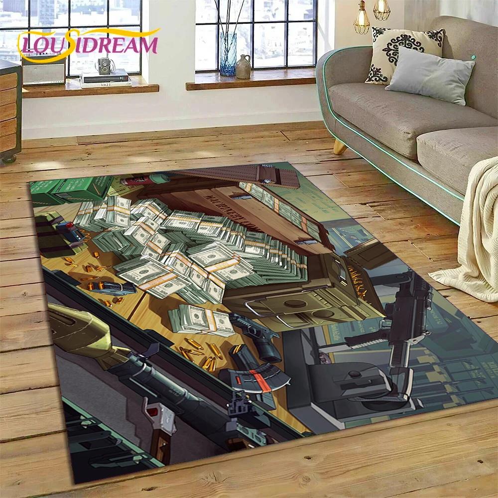 3D Игровой ковер Grand Theft Auto для гостиной, спальни, домашнего декора, противоскользящий коврик-подстилка для дивана, прикроватный коврик