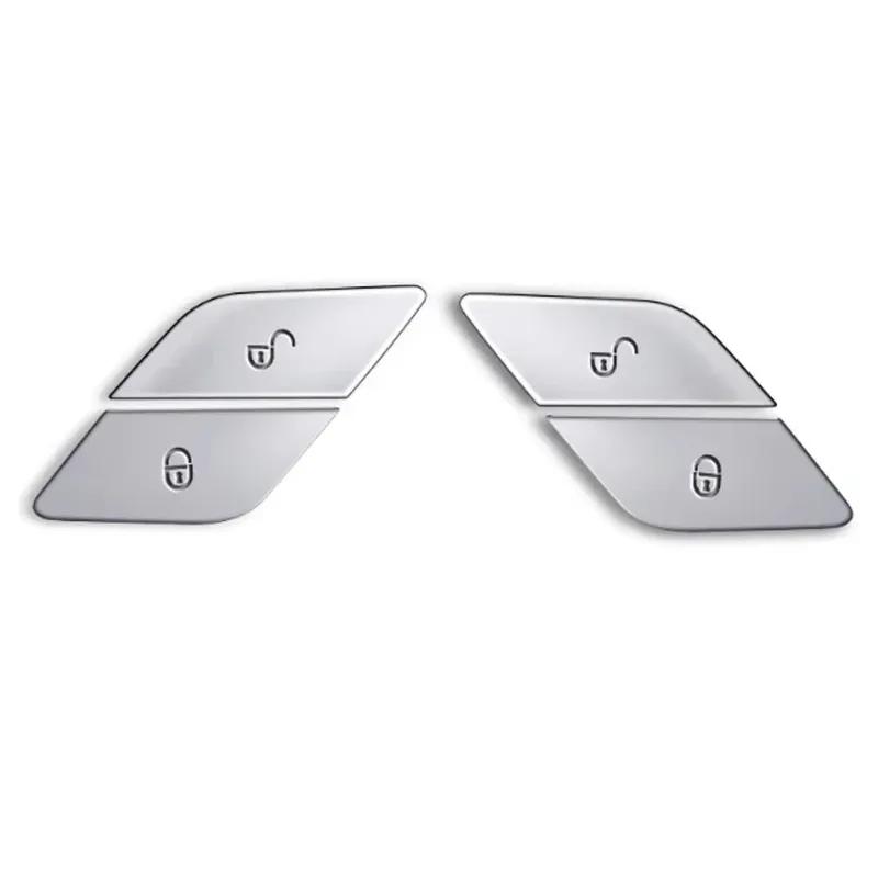 ABS автомобильный замок двери кнопки разблокировки крышки наклейки подходят для Mercedes Benz CE класс GLC W205 W213 X253 Vito W447 автоаксессуары