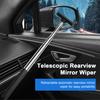 Автомобильное зеркало заднего вида стеклоочиститель выдвижная ручка из нержавеющей стали мягкая губка авто боковое крыло зеркало скребок скребок инструмент для очистки оконного стекла авто