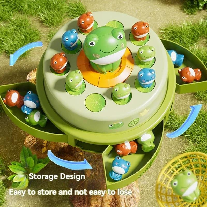 Образовательная Игрушка Настольная Игра Запуск Ловля Летающей Лягушки Утки Дети Тренировка Координации Рук и Глаз Взаимодействие Головоломка Вечеринка Музыкальная Игрушка