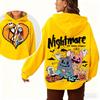 The Nightmare Before Christmas Women's Hoodie Autumn Winter Fashion Streetwear Jack & Sally & Halloween Print Oversized Pullover