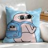 KKetnipz Cute Funny Cushion Cover Soft Plush Fabric DoubleSided Printed Sofa Cushion Cover for All Seasons Home Decor