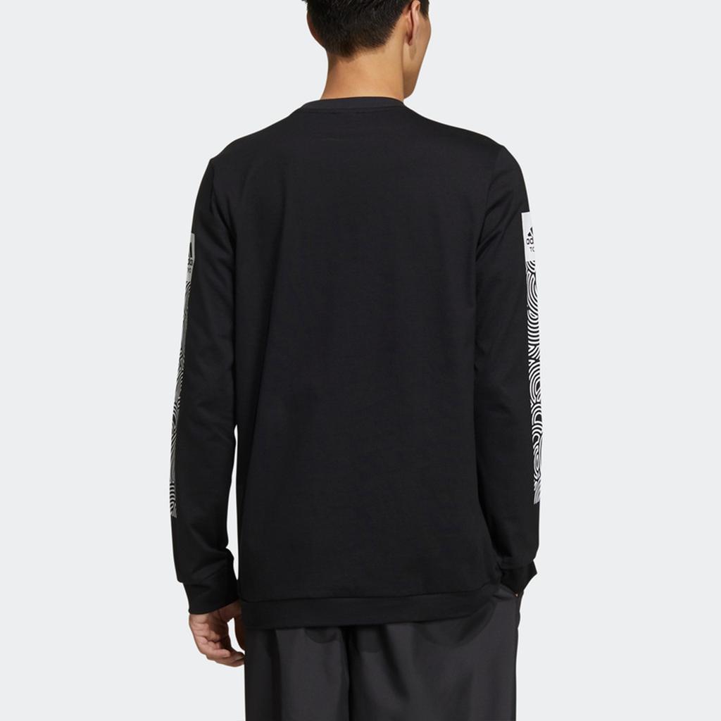 adidas x Takahashi Riko Crossover Ls Tee M Hiroko Geometry Printing Loose Sports Long Sleeves Black Men's GD4976