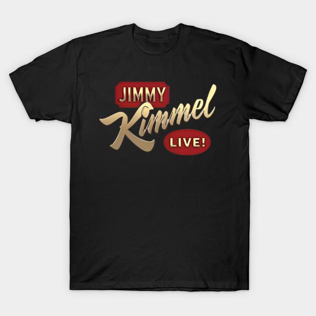 Asian Size Men Black Print T-shirt Jimmy Kimmel Live Suspended No-Cut Heat Transfer Print Cotton Tshirt