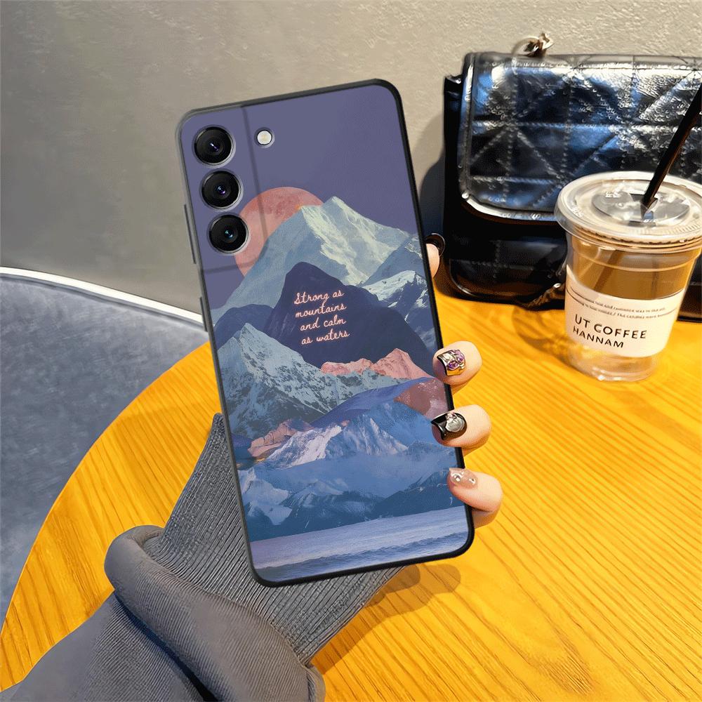 Креативная чехол-кейс с изображением горной вершины для Samsung Galaxy A05 A23 A55 A52 A36 A57 A15 A06 A73 A51 A25 A16 A53 A17 A37 A50