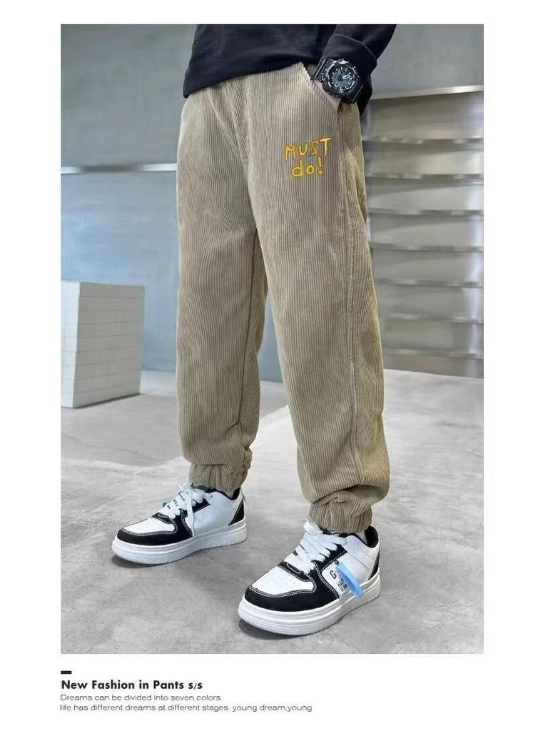 Boys' Spring & Autumn Loose Casual Sweatpants 2025 - Trendy, Handsome Sports Long Pants for Big Kids