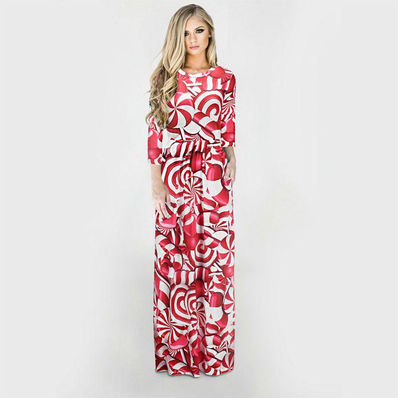 Fashion Women's Long Sleeve Christmas Dress Long Skirt Clothing With Premium Quality Material