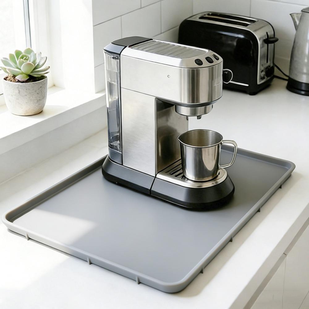Anti-Vibration Silicone Coffee Mat Noise Reduction Coffee Bar Mat Coffee Machine Mat Kitchen Use