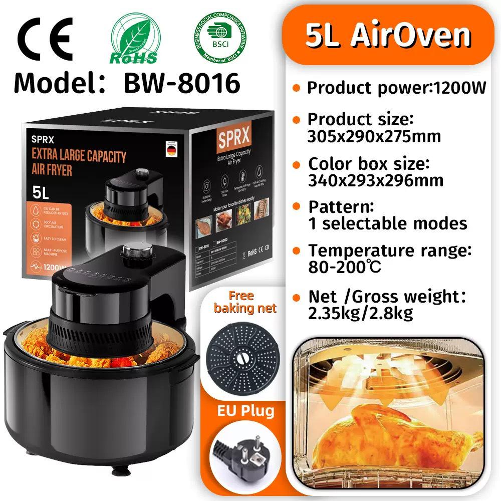 Smart Touch Air Fryer: Multi-functional Large Capacity Electric Oven with Visible Screen