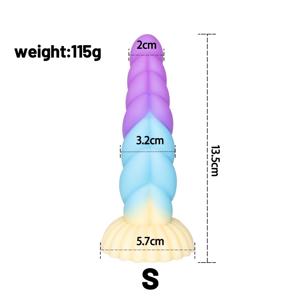 Realistic Penis Dildo Luminous Anal Butt Plug Strong Suction Cup Release Hands Female Masturbation Sex Toy G-spot Stimulation