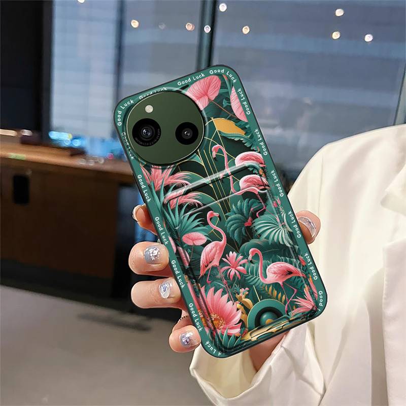 Shockproof Durable Phone Case For Sharp Aquos R9/SH-51E Cute Fashion Design Card Bag Full Wrap Anti-dust Soft Case Cover