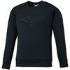Mizuno Stretch Crew Neck Training Size 32MC1553 Sweatshirt, Black, 2XL,