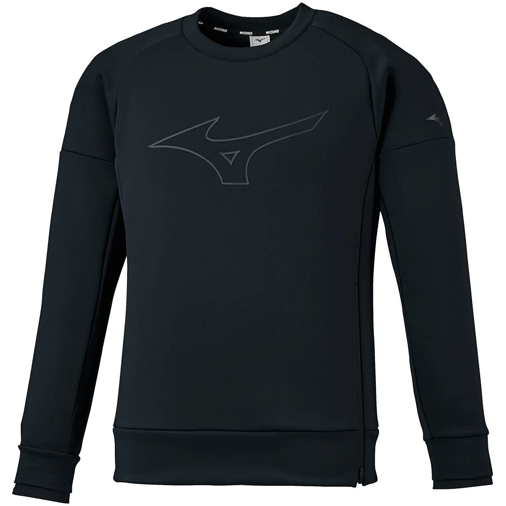 Mizuno Stretch Crew Neck Training Size 32MC1553 Sweatshirt, Black, XS,