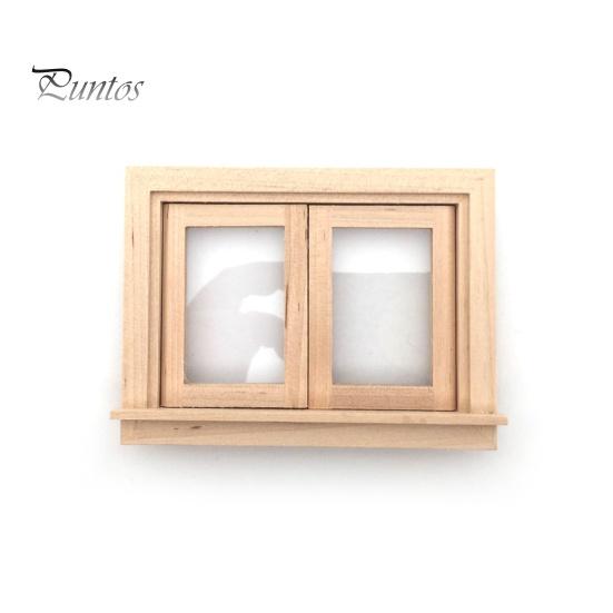 Деревянная модель пустого окна, миниатюрная 1/12 кукольный дом, мебельный аксессуар для комнаты