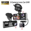 HOT 3 Channel Car DVR HD 1080P 3-Lens Inside Vehicle Dash Cam Three Way Camera DVRs Recorder Video Registrator Dashcam Camcorder