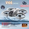 2025 New V66 Mini Drone 8K Profession HD Wide Angle Camera WiFi FPV RC Dron Height Keep Helicopter Foldable Quadcopter Kids Toys