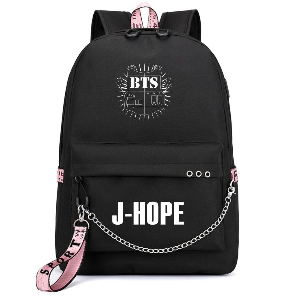 Kpop Bangtan Boys Bts Рюкзак Зарядка через USB Школьные сумки Рюкзаки Путешествия