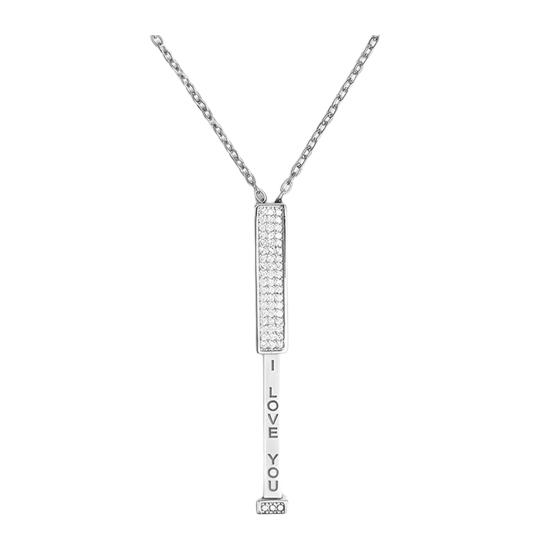 Ожерелье со скрытым посланием «Я люблю тебя» Ожерелье со скрытым секретным посланием Регулируемое