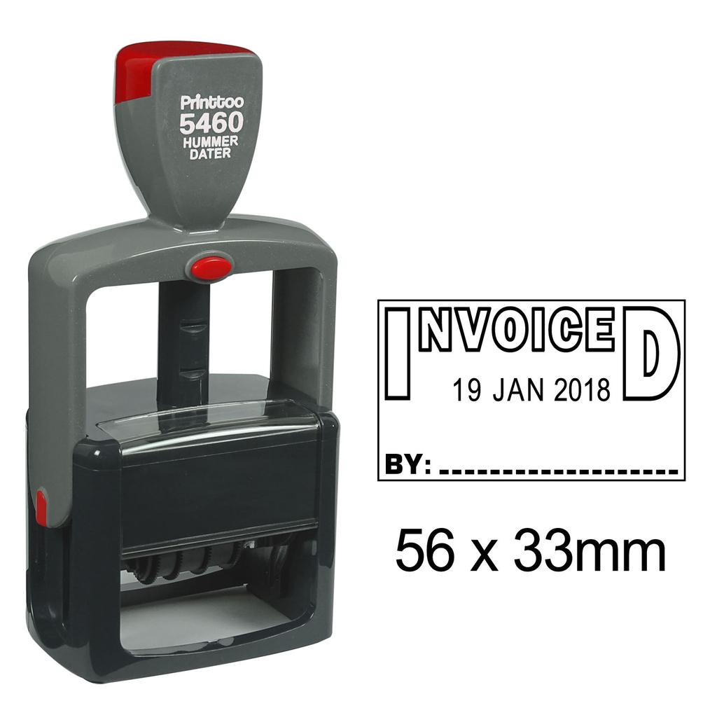 Printtoo С выставленным счетом-фактурой по тексту, прочный штамп-дататер, самонаклеивающийся резиновый документ с датой