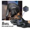 8Mil Black Nitrile Gloves Disposable Super Duty Diamond Textured Safety Protective Work Gloves Auto Mechanic Industrial Gloves