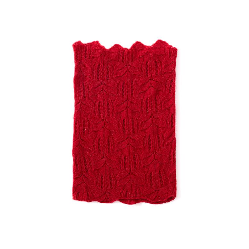 Cashmere Women's 2025 Autumn/Winter Solid Color Knit Neck Warmer Scarf Pullover.