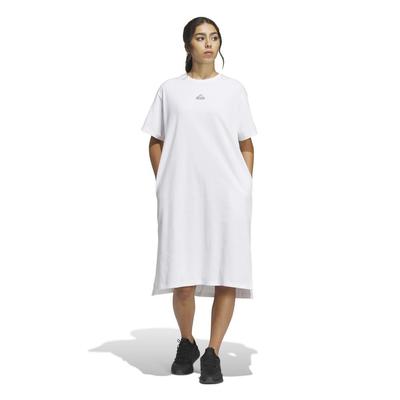 Adidas Платье-футболка One Piece Word Белое Размер M, Женское, JSY23, (IM8750),