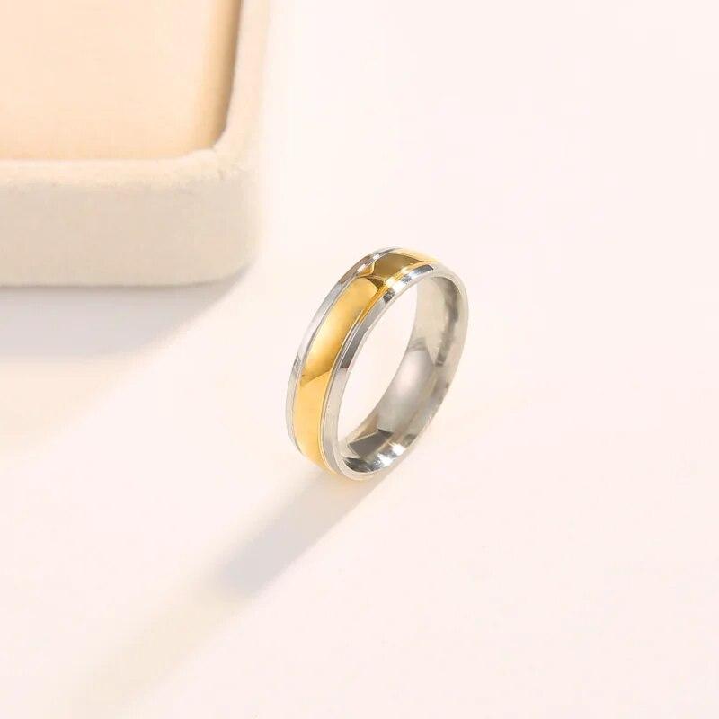Модные парные кольца для влюбленных, комплект женских колец с изысканным цирконием, простое мужское кольцо из нержавеющей стали, обручальное свадебное ювелирное изделие