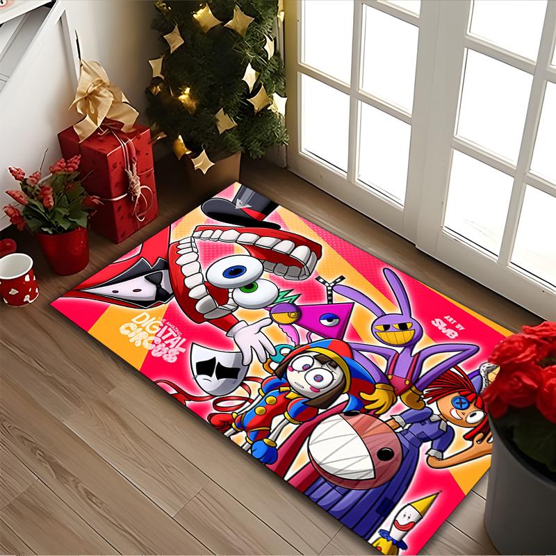 1pc Office Printed Area Carpet, The Amazing Digital Circus Rug, Home Sofa Chair Mat For Christmas and Halloween Décor
