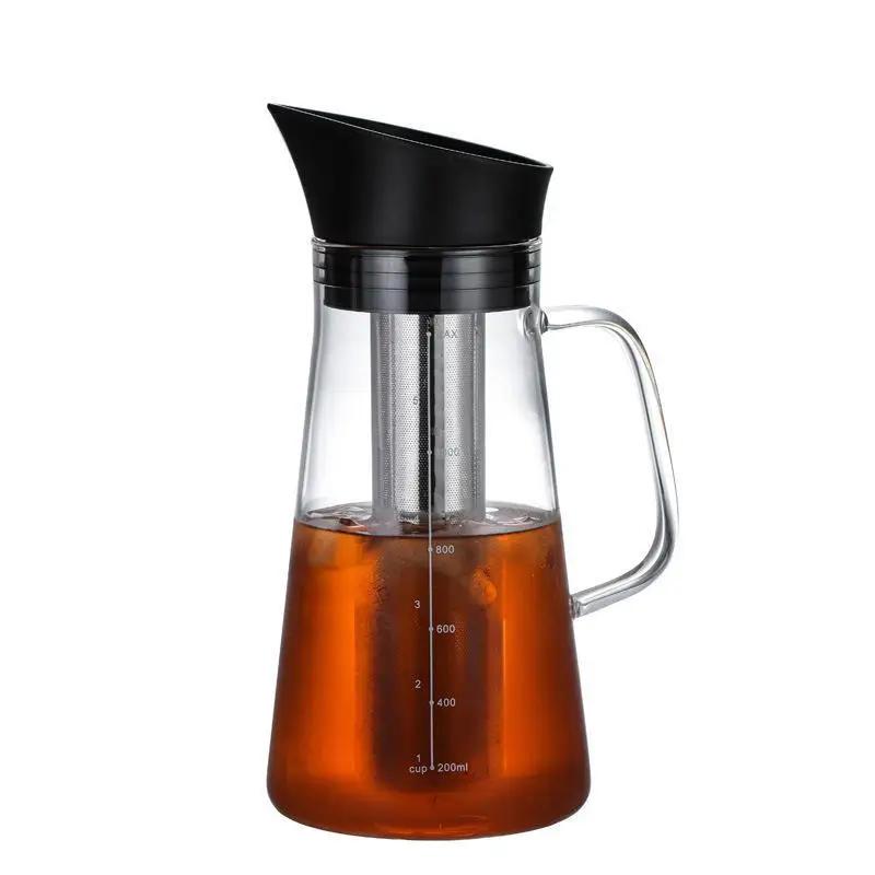 Cold Brew Coffee Pot Set 1.5L Coffee Maker Dual Use Filter Coffee Tea Pot Espresso Ice Drip Maker Glass Pots Reusable Detachable