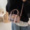 Темпераментный маленький ароматный стиль модная клетчатая сумка через плечо из ПУ ткани, женская сумка-мессенджер, зима, высокое качество, новая
