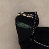 Mens Y2K Streetwear Zip-Up Hoodie With Leopard Print Cap Colorful Letter