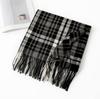 New Korean Style Sweet and Warm Faux Cashmere Scarf Checkered Student Couple Winter Thickened Warm Scarf