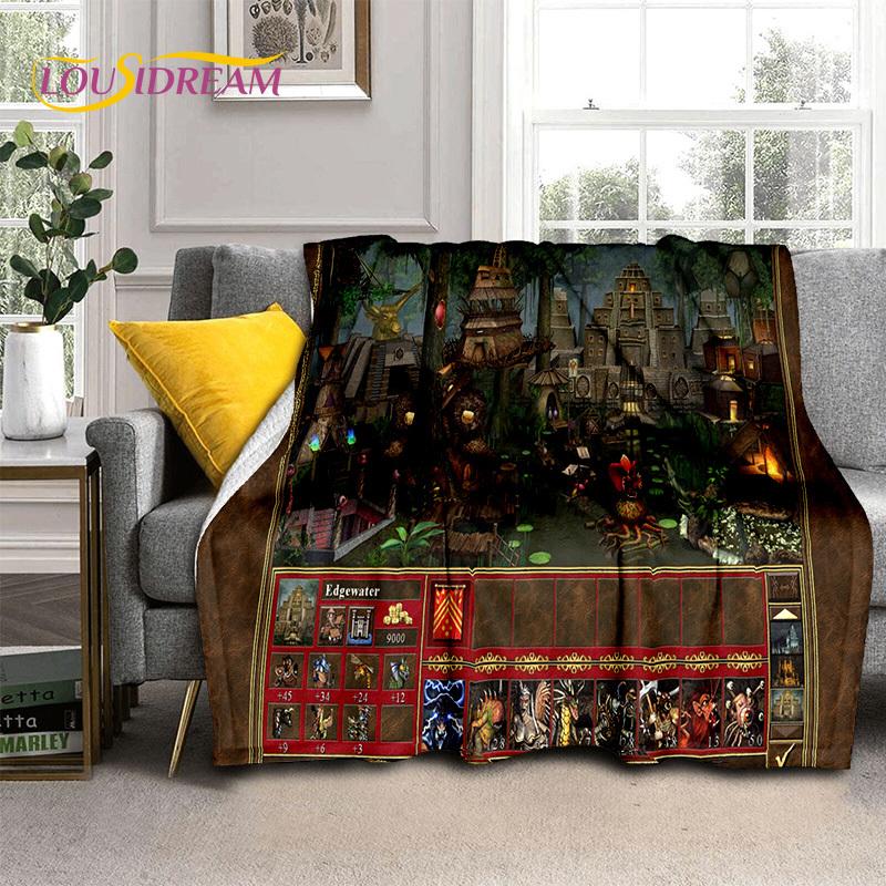 HD Heroes of Might and Magic Retro Game Soft Flannel Blanket,Throw Blanket Comfortable Blanket for Picnic Beds Sofa Home Bedroom