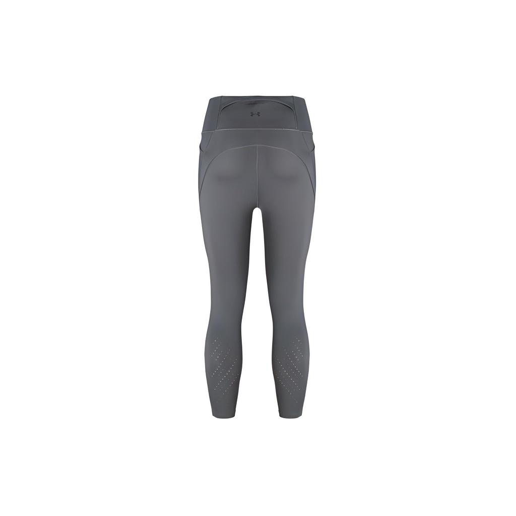 Under Armour Однотонные светоотражающие облегающие спортивные брюки с завязками на высокой талии, женские брюки Rhino-Gray 1383367-025