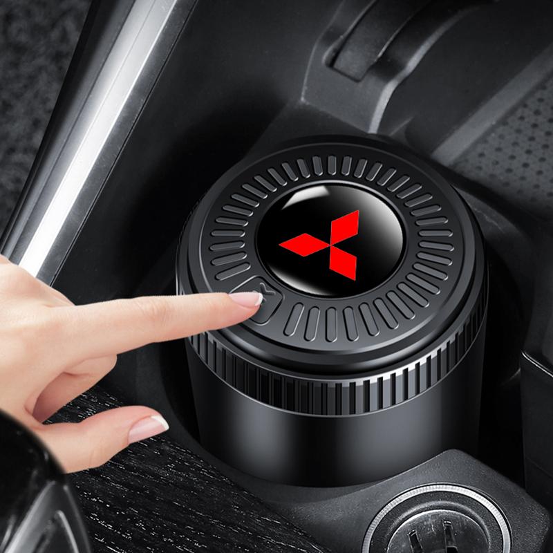 Car Ashtray Anti Ashtray With Lid LED Ashtray For Mitsubishi EK Pajero Xpander Eclipse Cross ASX L200 Xforce Outlander Mirage