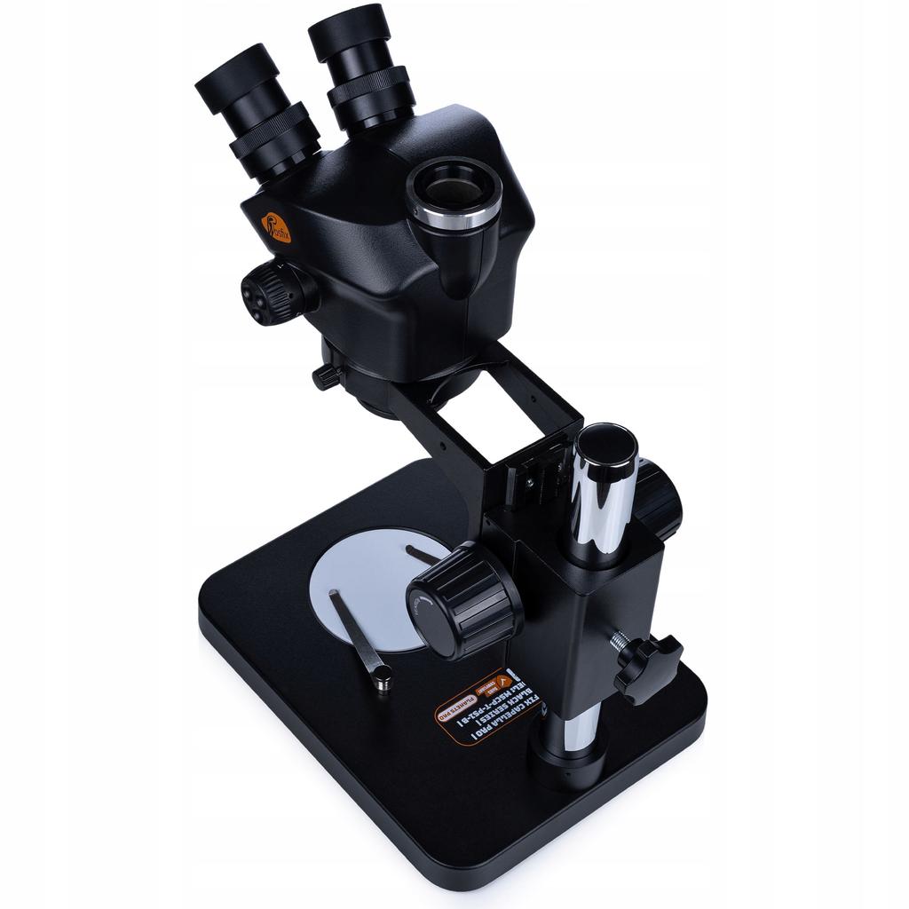Rosfix Mikroskop Trinokularowy 7–45x z Kamerą 16MP 4K i Oświetleniem LED 56 – Zoom Optyczny | C-Mount | Inspekcja PCB | Serwis SMT