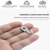 20/10Set Mini Stainless Steel Hook With Screw Items Key Rack Wall Punching J-Shaped Hooks Kitchen Accessories Bathroom Hardware