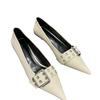 Roman Retro Women Pumps Shoes 2025 Spring And Autumn Pointed Toe Shallow Mouth Sandals Morden Trendy Low Heels Shoes