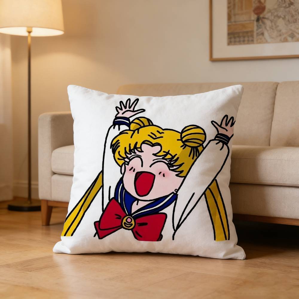 Cute Usagi Tsukino Sailor Moon Pillow Case Pattern Printed Pillowcase For Living Room Sofa Cushion Cover