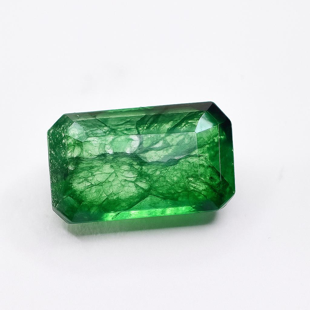 Natural Green Emerald Loose Gemstone Colombian 11.30 ct Emerald Cut for Jewelry Making and Crafts
