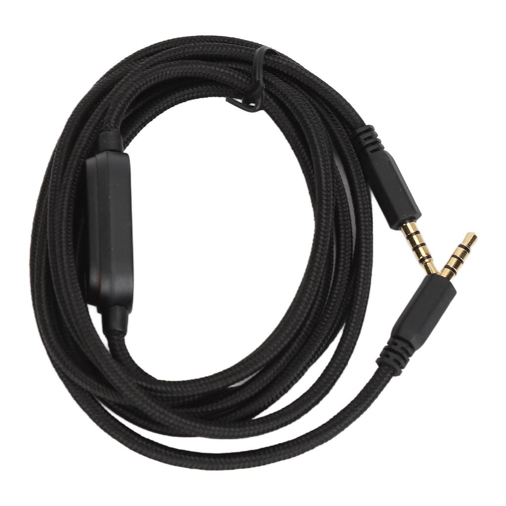 Replacement Sound Cable Nylon Braiding Headphone Cable with Volume Control Mute Switch for AW720H