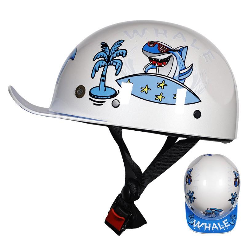 Kids Bike Helmet Half Shell Safety Cap Skateboarding Cycling With Retro Baseball Hat Style