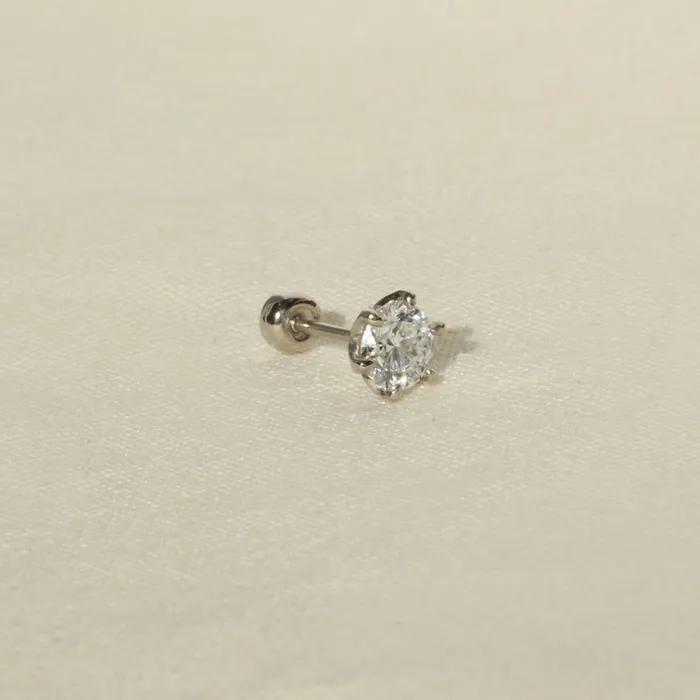 [14K gold] Dia 0.3 carat Lab Diamond Piercing