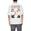 Белая футболка OFF WHITE Свободный крой Мужская Белая OMAA038R191850120288