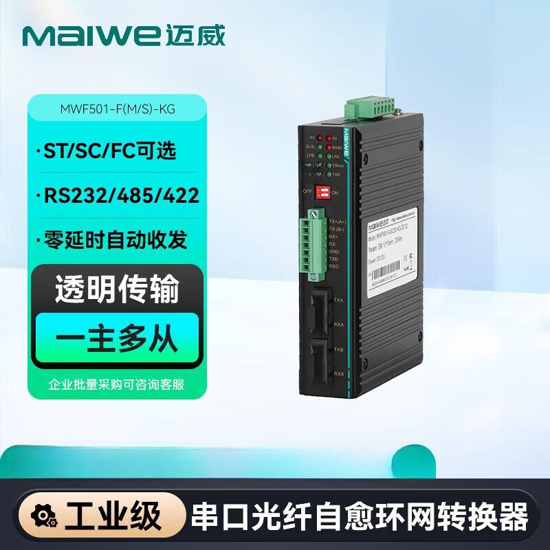 Трансивер Maiwei RS232/422/485 Serial to Fiber Optic Ring Network