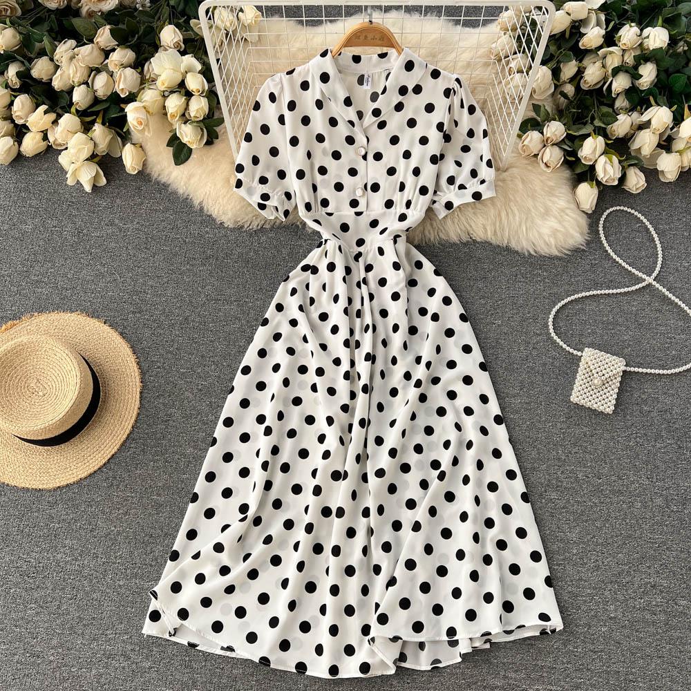 RUGOD Маленькое шифоновое платье Fresh Mori Super Fairy, темпераментное платье с V-образным вырезом, среднее и длинное платье феи Platycodon, платье для французского чая-брейка