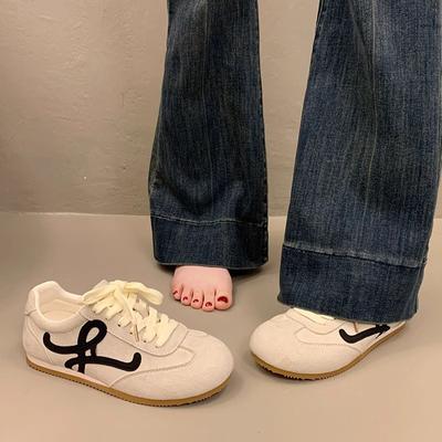 Обувь Dexun женская весна 2025 новая шнуровка одинарная обувь мягкая подошва легкая повседневная спортивная обувь ретро обувь Форреста Гампа