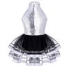 Kids Girls Sequins Halter Ballet Dance Tutu Dress Gymnastics Modern Latin Jazz Dancing Costume