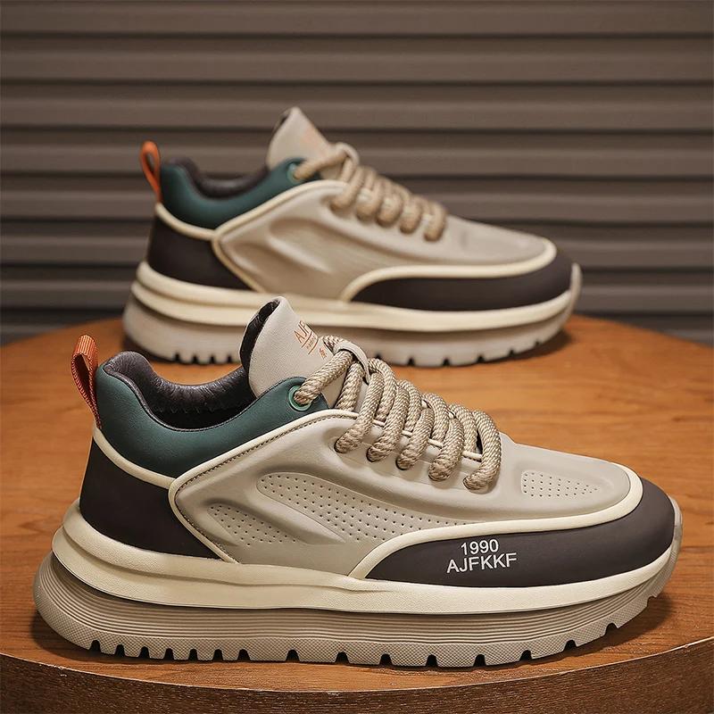 Модные мужские кроссовки Мужские кроссовки Обувь для мужчин Спорт и отдых Толстая подошва Мягкие и удобные Скейтборд Мода Круглый носок