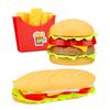 Children Simulation Kitchen Food Toys Pretend Play Hamburger Hotdog French Fries Cooking Toy Play House Educational Toys for Kid